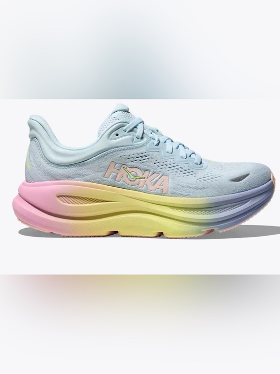 Hoka Shoes - Hoka Bondi 9 Running Shoe in Glimmering Blue/overcast - size 9